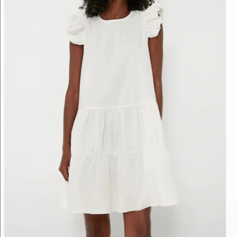 Tuckernuck Pomander Place White Corrine Flutter Sleeve Dress